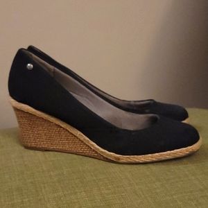 Black Espadrille Wedges